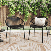 Load image into Gallery viewer, Stackable Outdoor Chairs With Breathable Plastic Backrest (Set of 2)