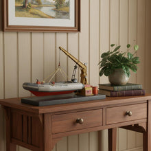 Load image into Gallery viewer, Hand Painted Model Boat - Gray / Gold