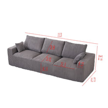 Load image into Gallery viewer, Modular Sectional Sofa With Ottoman, USB And Type C Charger, Petal Armrest Design