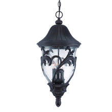 Load image into Gallery viewer, XL Three Light Leaf Detail Hanging Light - Matte Black