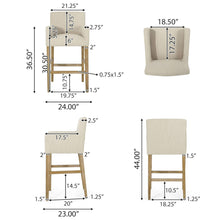 Load image into Gallery viewer, Serenitia - Upholstered Counter Chair With Straight Arm