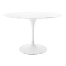 Load image into Gallery viewer, 48" Fiberglass And Metal Dining Table - White