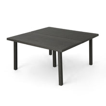 Load image into Gallery viewer, Outdoor Square Rattan Wicker Dining Table - Gray