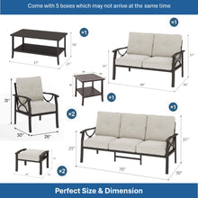 Load image into Gallery viewer, Patio Furniture Set With Coffee Table And Cushions For Backyard
