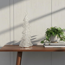 Load image into Gallery viewer, Glam Faux Crystals Christmas Tree Tabletop Sculpture - Silver