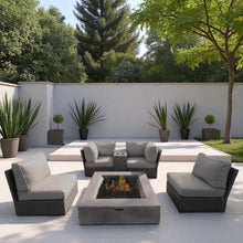 Load image into Gallery viewer, Contemporary Patio Seating Set With Fire Pit