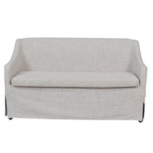 Load image into Gallery viewer, Slip Covered Settee With Casters - Beige