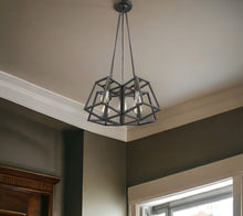 Load image into Gallery viewer, Lantern Five Light Metal Dimmable Chandelier - Bronze