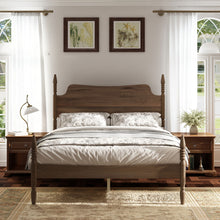 Load image into Gallery viewer, Retro 4 Poster Platform Bed Frame With Curved Tall Headboard