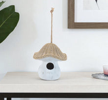 Load image into Gallery viewer, Poly Mushroom Decorative Bird House - White / Beige