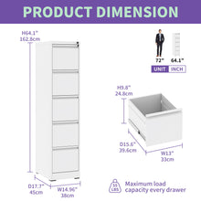 Load image into Gallery viewer, Steel Drawer Vertical File Cabinet With Lock For A4 Legal / Letter Size