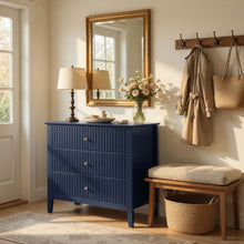 Load image into Gallery viewer, Fluted 3 Drawer Nightstand With Soft Close Slides