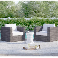 Load image into Gallery viewer, Outdoor Armchairs With Cushions (Set of 2) - Espresso / Gray