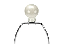 Load image into Gallery viewer, 31" Cream Ceramic Geometric Table Lamp With Beige Drum Shade