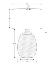 Load image into Gallery viewer, 26" Cream Gourd Table Lamp With Cream Drum Shade