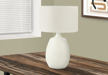 Load image into Gallery viewer, 26" Cream Gourd Table Lamp With Cream Drum Shade
