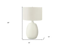 Load image into Gallery viewer, 26" Cream Gourd Table Lamp With Cream Drum Shade