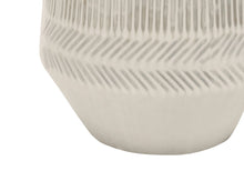 Load image into Gallery viewer, 33" Ivory Ceramic Geometric Table Lamp With Cream Drum Shade