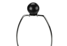 Load image into Gallery viewer, 24" Black Round Table Lamp With Ivory Drum Shade