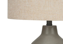 Load image into Gallery viewer, 24" Gray Concrete Urn Table Lamp With Beige Drum Shade