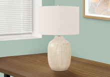 Load image into Gallery viewer, 26" Cream Ceramic Urn Table Lamp With Cream Drum Shade