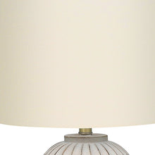 Load image into Gallery viewer, 24" Cream Geometric Table Lamp With Cream Drum Shade