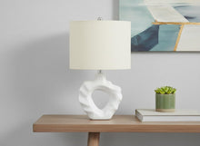 Load image into Gallery viewer, 25" Cream Novelty Table Lamp With Cream Drum Shade