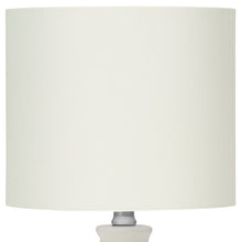 Load image into Gallery viewer, 17" Cream Ceramic Round Table Lamp With Cream Drum Shade