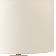 Load image into Gallery viewer, 28" Cream Geometric Table Lamp With Cream Drum Shade