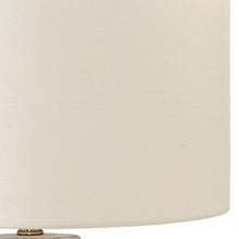 Load image into Gallery viewer, 28" Cream Geometric Table Lamp With Cream Drum Shade
