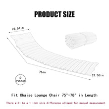 Load image into Gallery viewer, 2 Piece Outdoor Chaise Lounge Chair Cushion Set