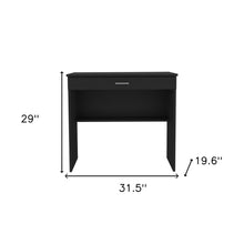 Load image into Gallery viewer, 32" Black Wood Computer Desk With Drawer