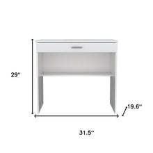 Load image into Gallery viewer, 32" White Wood Computer Desk With Drawer