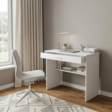 Load image into Gallery viewer, 32" White Wood Computer Desk With Drawer