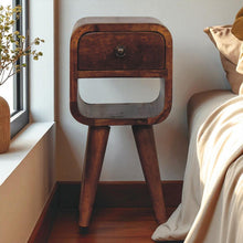 Load image into Gallery viewer, Mini California Curved Nightstand Wth Lower Slot