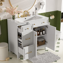 Load image into Gallery viewer, Bathroom Vanity With Sink, Soft Close Doors, Adjustable Shelves