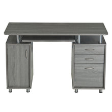 Load image into Gallery viewer, Pedestal Computer Desk With Three Drawers (723749) - Gray