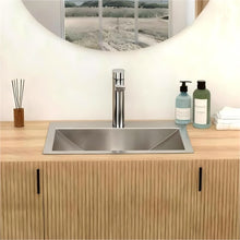 Load image into Gallery viewer, 21 X 17" Drop In Bathroom Sink With Pop Up Drain, Stainless Steel Su304, Durable & Rust Resistant, Easy Installation - Brushed Nickel