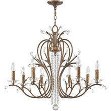 Load image into Gallery viewer, 28'' Eight Light Dimmable Chandelier With Shades - Bronze