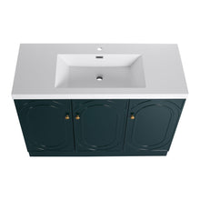 Load image into Gallery viewer, Contemporary Freestanding Bathroom Vanity With Resin Sink & Soft-Close Cabinet Doors