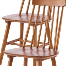 Load image into Gallery viewer, Solid Wood Windsor Back Dining Side Chairs (Set of 4) - Walnut