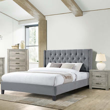 Load image into Gallery viewer, Modern Diamond Tufted Headboard Bed With Nailhead Trim