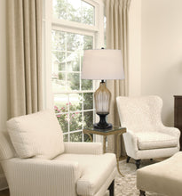 Load image into Gallery viewer, Glass Table Lamp With White Empire Shade - Bronze