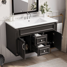 Load image into Gallery viewer, French Simple Style Wall Mounted Bathroom Cabinet With Sink