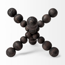 Load image into Gallery viewer, Beaded Wooden Decorative Jack Tabletop Sculpture - Black
