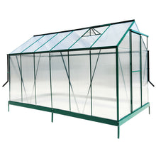 Load image into Gallery viewer, Polycarbonate house, Heavy Duty Outdoor Aluminum Walk-In House Kit With Rain Gutter, Vent And Door For Backyard Garden