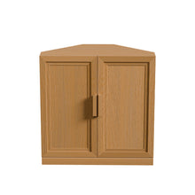 Load image into Gallery viewer, 31" Wood Corner Corner Accent Cabinet For Dining Room With Two Doors - Brown