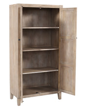 Load image into Gallery viewer, 72" Distressed Solid Wood Frame Accent Cabinet With Two Doors - Ivory