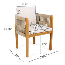 Load image into Gallery viewer, Outdoor Dining Chairs With Mix Rope Handles (Set of 2)