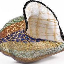 Load image into Gallery viewer, Murano Conch Tabletop Sculpture - Gold / Blue / Green